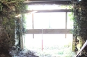 Thumbnail of Entrance to barn, looking north-northwest. 1m scale