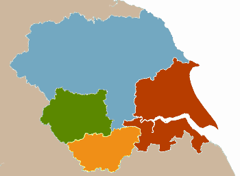 Yorkshire and Humber image map