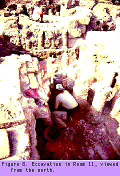 Excavation of Room 11, viewed from the north.