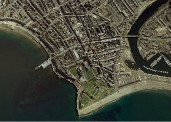Aberystwyth aerial photo in 3D