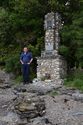Thumbnail of Charles Dixon-Spain of the CGDT history and archaeology group, at the Gallipoli monument, Colintraive. <br/> (ColGlen_production_images_13.jpg)