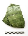 Thumbnail of Body sherd of green glazed medieval pottery - surface photo of outside