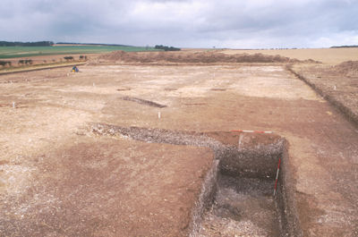 Excavations at Cottam A from the S; quarry hole (5099/5114) in foreground