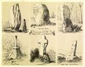 Thumbnail of Drawing showing view of six standing stones and wayside crosses. No.1 the Caiy Stane. Copyright RCAHMS (DP050277)