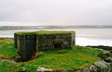 Hexagonal pillbox at the southern-most point of St. Michael's Mount