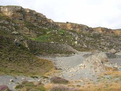 Remains of alum quarries at Boulby