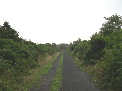 The former railway line at Ravenscar, now reused as a footpath