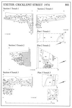 Excavation at Cricklepit Street, Exeter 1974 (Exeter archive site 48)