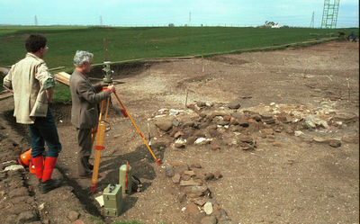 Photograph of archaeomagnetic work