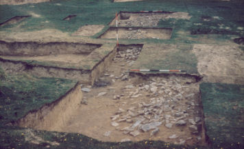 Site photograph of excavations at Gwithian