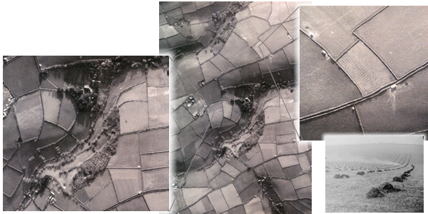 Aerial photograph of area showing the aspects descibed below