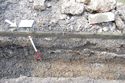 Thumbnail of Wall foundation trench: stratigraphy, looking SW