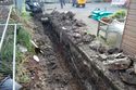 Thumbnail of Working shot: wall foundation trench, looking S