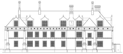 Reconstruction of the south elevation, end of Period 2n