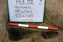 Thumbnail of Section of phase 1a post socket (349) + stakehole (363) (scale 50cm)