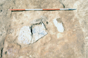 Thumbnail of Cist 4 before excavation (scale 2m)