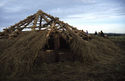 Thumbnail of Entrance of reconstruction - half thatched