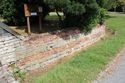 Thumbnail of Retaining wall to south, view northeast