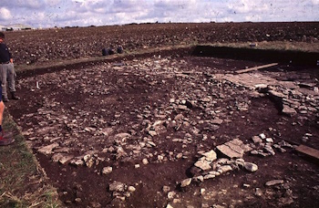 Stone Roundhouse (1) during excavation
