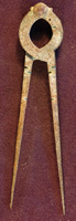 17th Century, Copper-alloy dividers retrieved from Rill Cove (227)