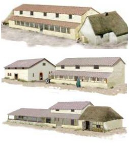 Reconstruction drawings of House 1
