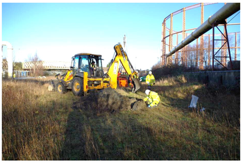 Image from Archaeological watching brief on soil investigations at The Gas Holder site, Britannia Road, Southampton (SOU1677)