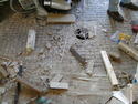 Thumbnail of Detail of engineering brick floor & circular drain, room A