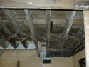 Thumbnail of Detail of ceiling, staircase & stud wall, room B