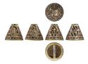 Thumbnail of Working image for catalogue 578: Gold pyramid-fitting with garnet and glass cloisonné 