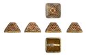 Thumbnail of Working image for catalogue 573: Gold pyramid-fitting with garnet and glass cloisonné 
