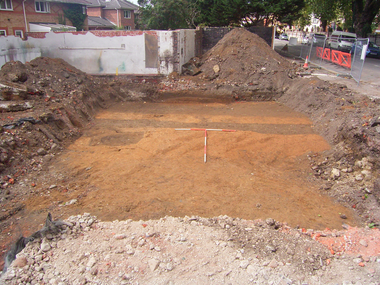 Pre-excavation site shot from East