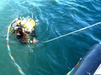 A diver on the Wrecks on the Seabed project © Wessex Archaeology