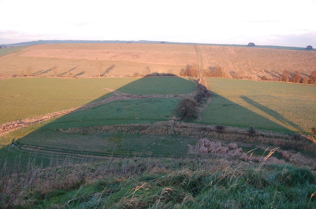 Photo showing the shadow of Silbury Hill ©English Heritage