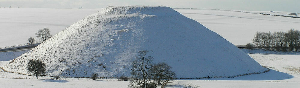 Snowy Silbury Hill. Competition winning image.
