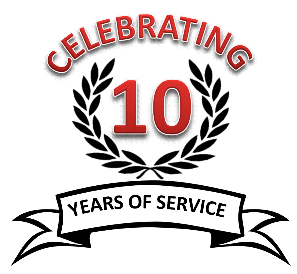 image of a 10th birthday badge