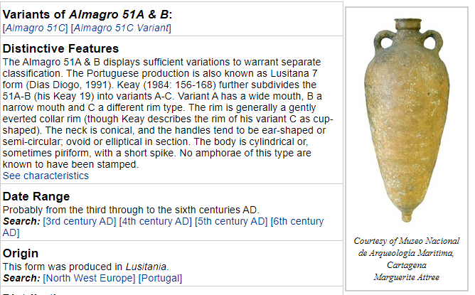 Example of an Amphorae search