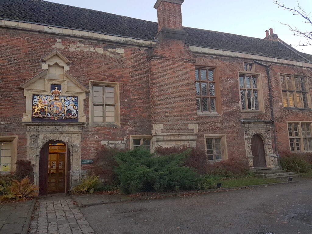 Photograph of the front of The King's Manor, York, where the ADS offices are located