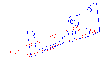 Wire-frame version of castle wall