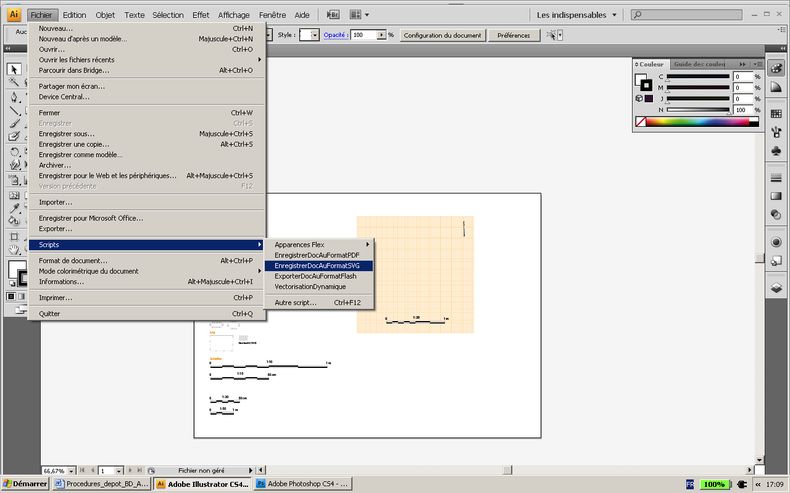 screenshot of how to save a drawing in Illustrator in SVG file format