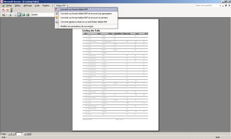 Convert to PDF the Access report