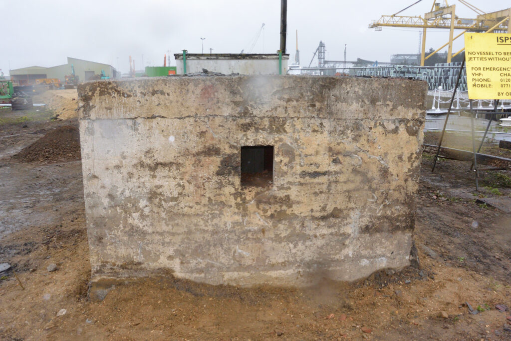 World War II pillbox at Wet Lock Dock, Port of Boston