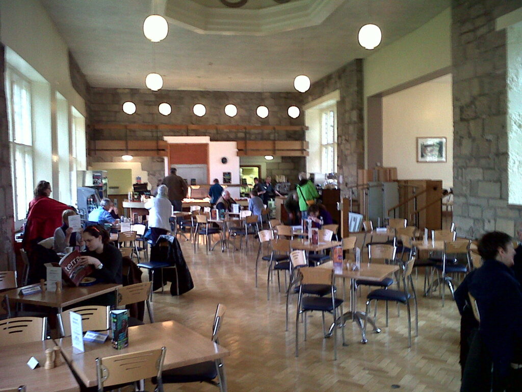 An image of Kings Manor Refectoey when used as a cafe