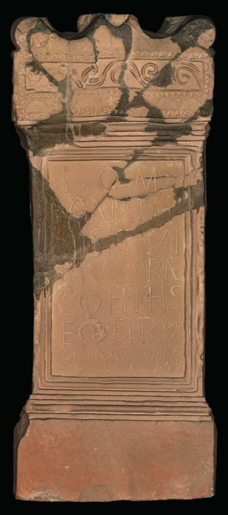 A 3d image of a Roman tombstone