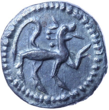 A photograph of an Anglo-Saxon coin