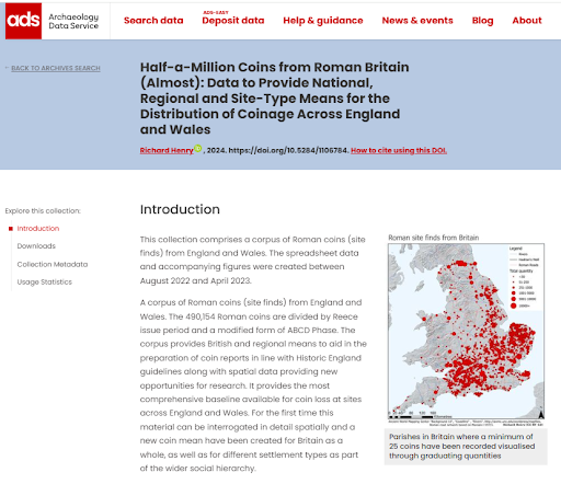 A screenshot of the same archive, with the new layout 