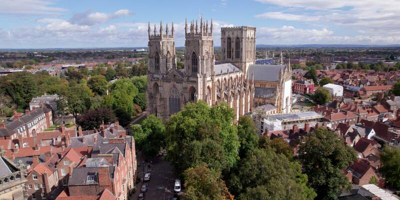 Aerial image of York Minster