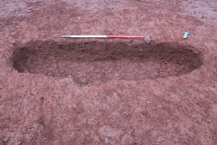Thumbnail of RAMM 18 03: Possible Grave Pit 624 post excavation looking NW