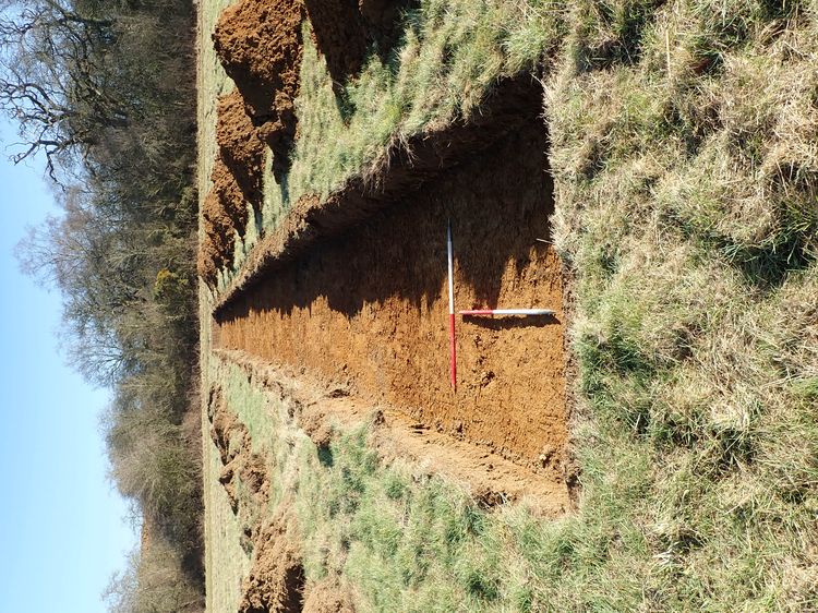 E facing post ex shot of trench 20