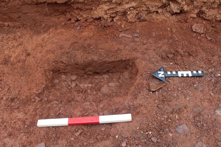 Thumbnail of E facing shot of posthole 4306