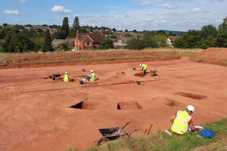 Thumbnail of N facing shot of excavation of ring ditch